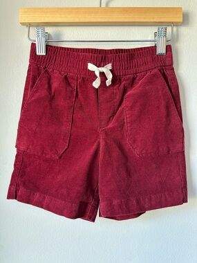Janie and Jack Cranberry Corduroy Pull On Shorts Size 4